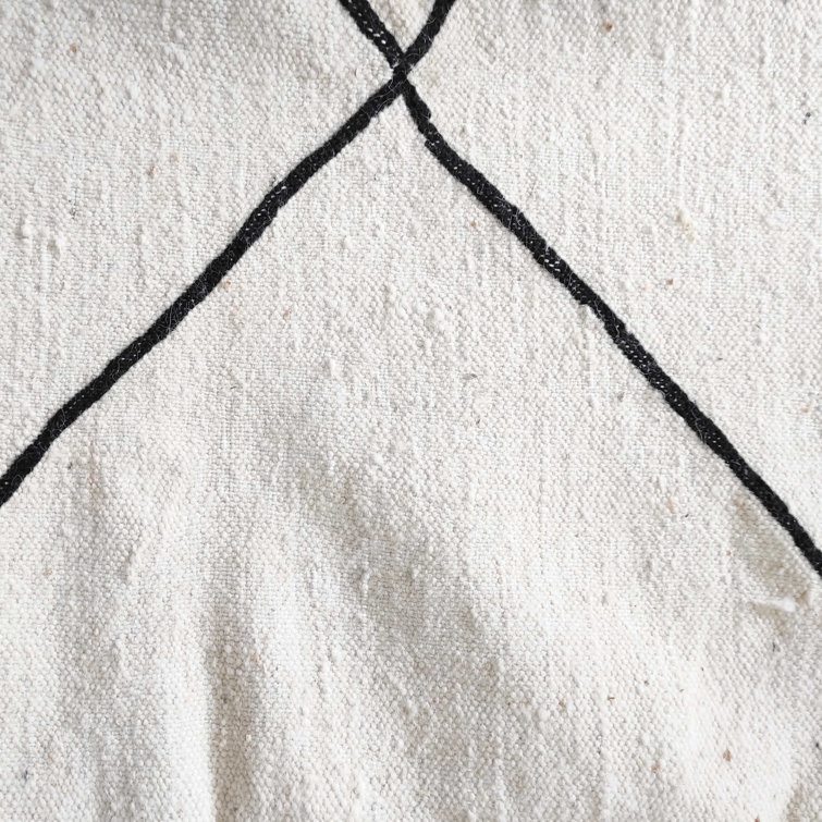 Foundry Select Handmade Flatweave Wool Cream Rug Wayfair